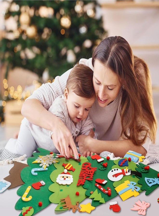 PATPAT® DIY Felt Christmas Tree for Toddlers with Xmas Stockings Ornaments, 3ft Diy Montessori Christmas Tree Felt, Door Wall Hanging Decorations Activities Gifts Toys Party Decor (Not Included Light) - Image 5
